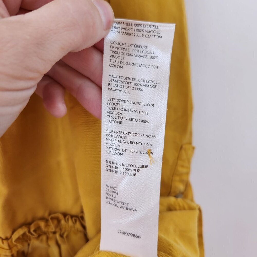 Maeve Anthropologie Maeve Marlie Dress Bobo Shirt Dress Mustard Yellow Size 0 - Picture 9 of 9